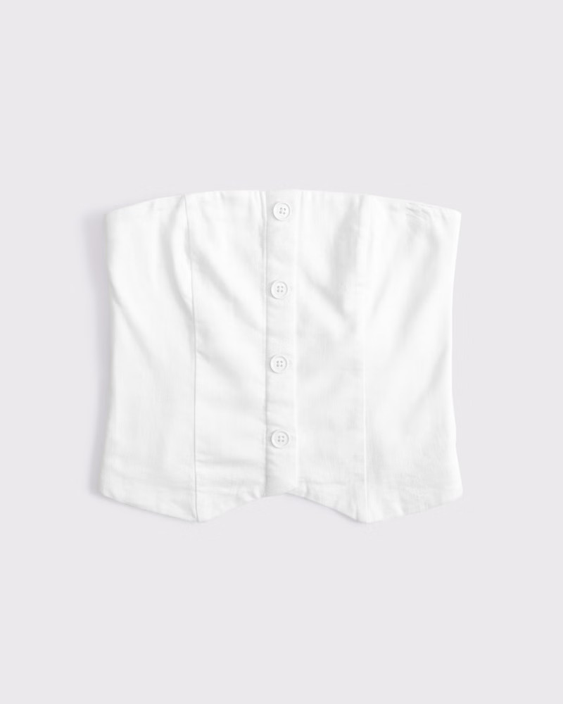 Strapless Cropped Vest Top | Abercrombie & Fitch (US)