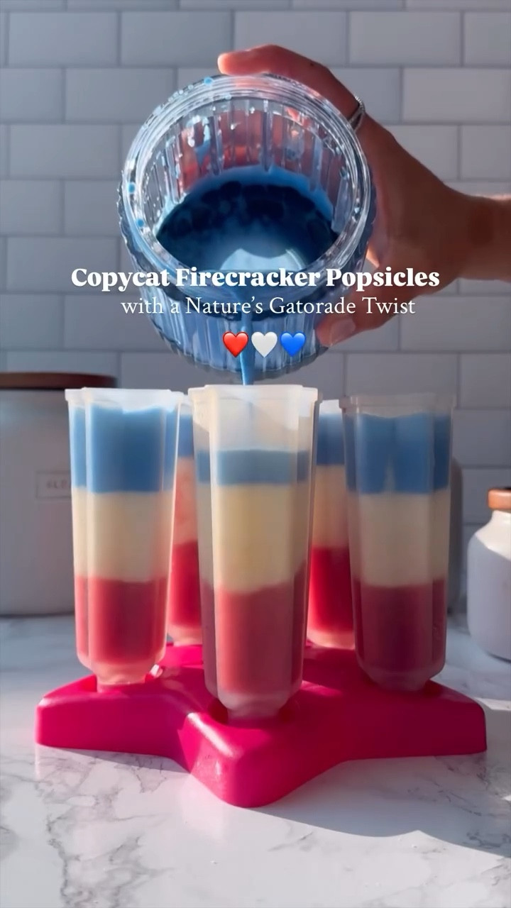 These better-for-you Firecracker Popsicles are a total hit with my kids—and they’re made with real fruit, natural electrolytes, and no artificial dyes 🙌🏼 I used the cutest star popsicle mold, high-speed blender, and natural blue spirulina (aka nature’s food coloring!) to get those vibrant red, white & blue layers. So fun for the 4th or any summer celebration! 🎆🍓🥥💙

Linking everything you need to recreate them at home—
📌 Popsicle molds
📌 Blue spirulina
📌 My go-to blender
📌 Coconut water for natural hydrationn

#LTKsummer #4thofjulyrecipes #veganpopsicles #healthykidssnacks #LTKhome #eatingbyelaine

#LTKParties #LTKSeasonal #LTKFamily