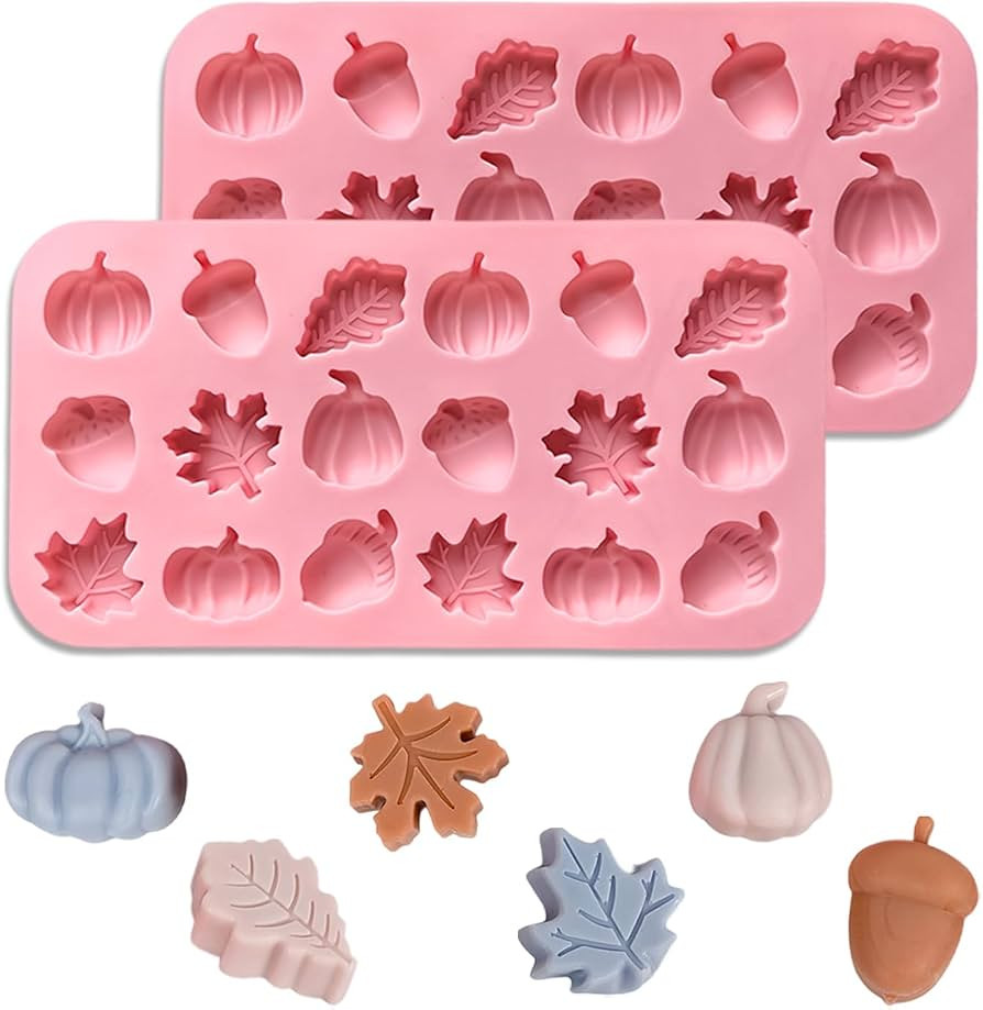 RIICFDD Fall Silicone Molds for Chocolate,2 Piece 36-Cavities Autumn Molds | Amazon (US)