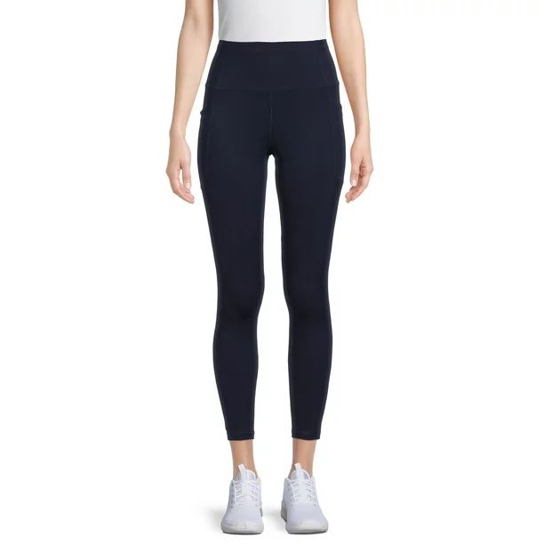 Avia Women's 25" Length High Rise Crop Legging with Side Pockets - Walmart.com | Walmart (US)