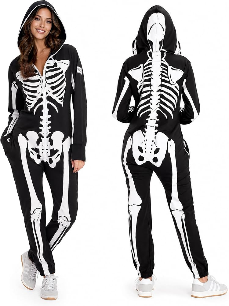 Tipsy Elves Skeleton Halloween Jumpsuit Costume for Women | Amazon (US)