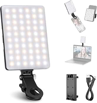 NEEWER Basics NL-60AI Selfie Light for Phone with Front & Back Clip, 60 LED 2000mAh Rechargeable ... | Amazon (US)
