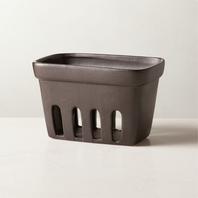 Pip Black Terracotta Berry Basket + Reviews | CB2 | CB2