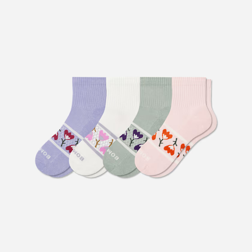 Women's Garden Party Quarter Sock 4-Pack | Bombas