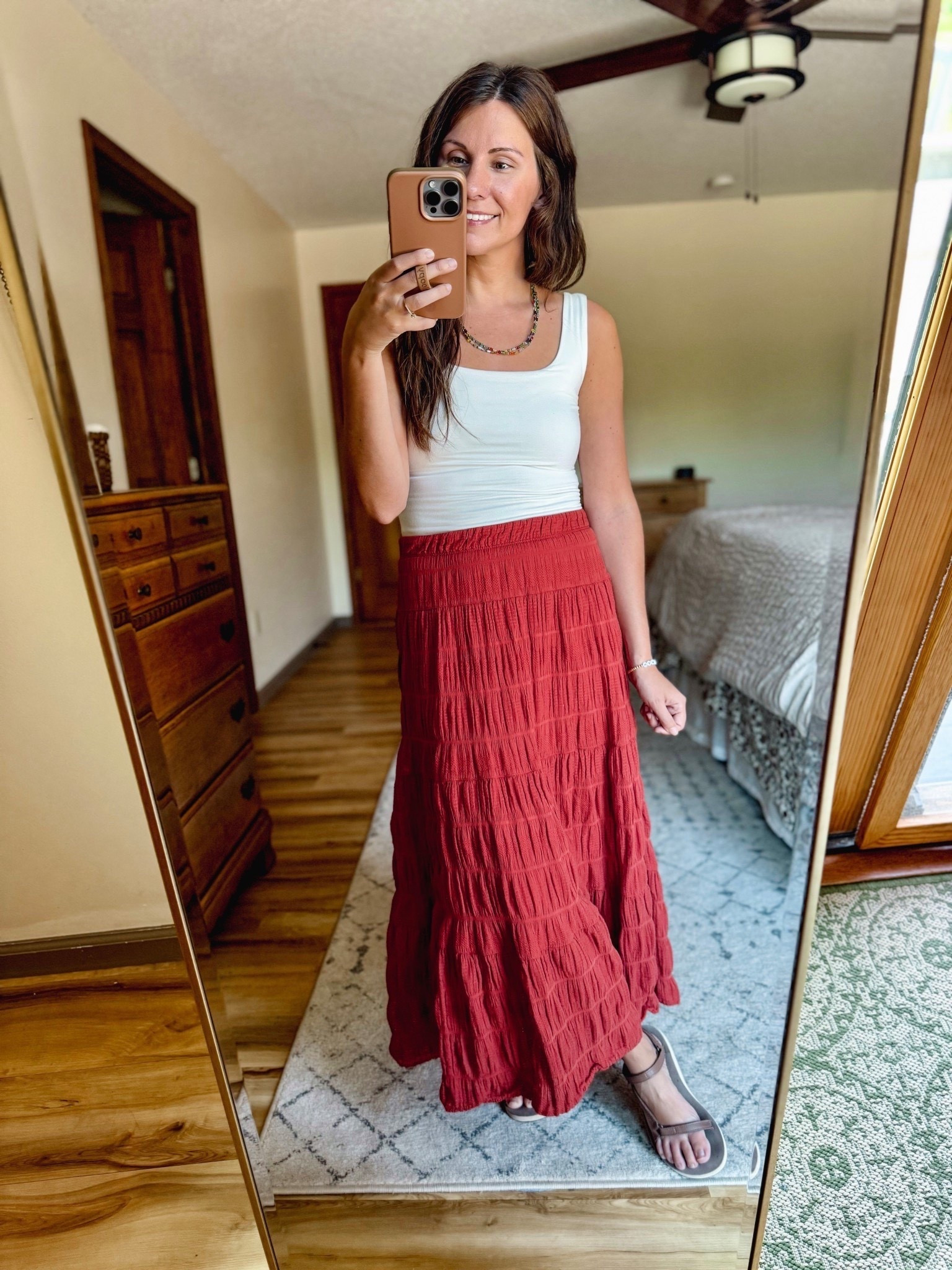 xs on my tank, xs on my skirt (sold out, linked similar) and size 6 in my sandals.

#LTKootd #LTKPetite #LTKgrwm