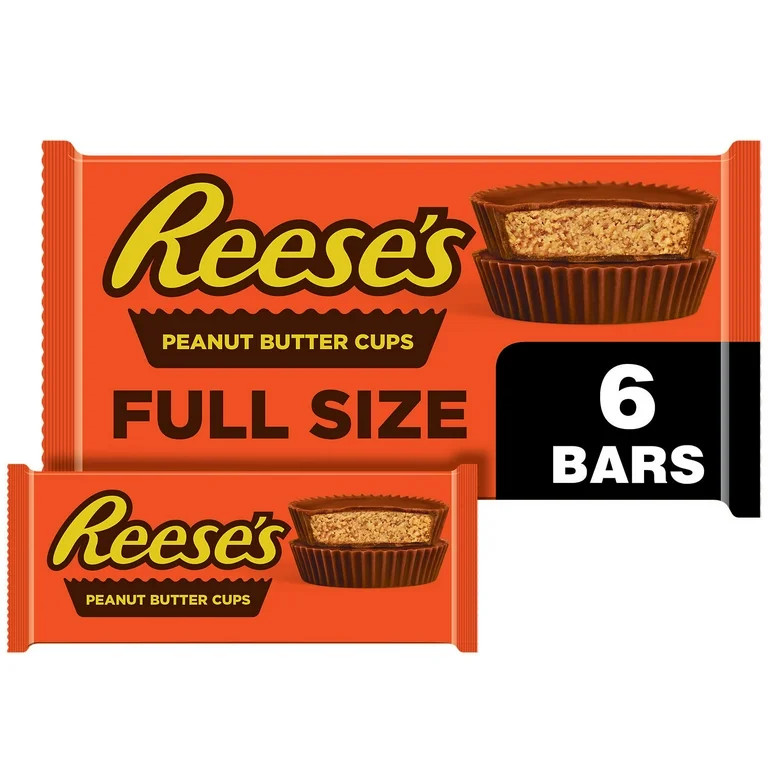 Reese's Milk Chocolate Peanut Butter Cups Candy, Packs 1.5 oz, 6 Count | Walmart (US)