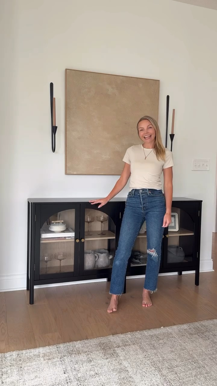 Thank You

We finally closed off this awkward open wall and I was so excited to have a spot to style this cabinet and add artwork! I love how it turned out, I pushed two of my favorite cabinets together, added a large art piece and these metal candle sconces. What do you think? 

#LTKFindsUnder100 #LTKHome #LTKStyleTip