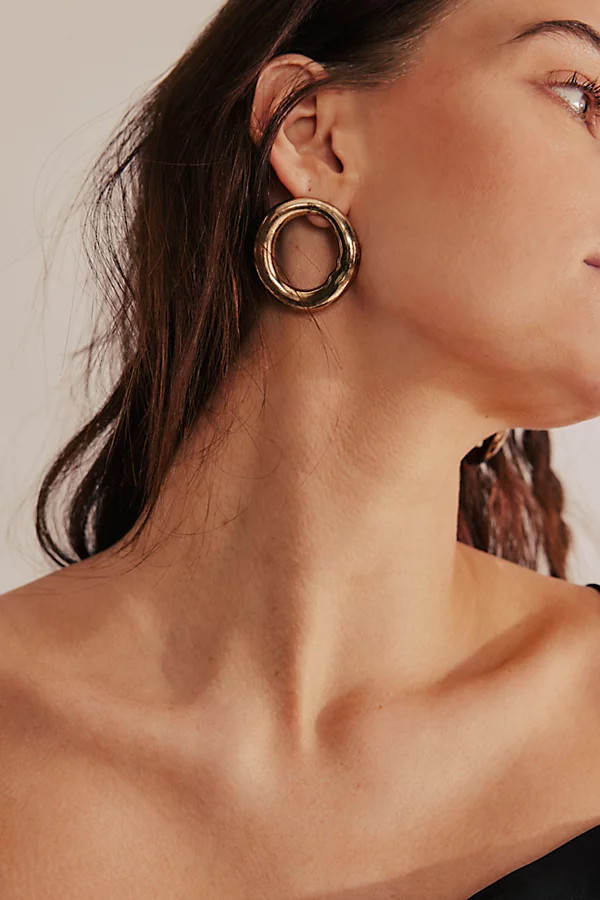 Una Hoop Earrings at Free People in Gold | Free People (UK)