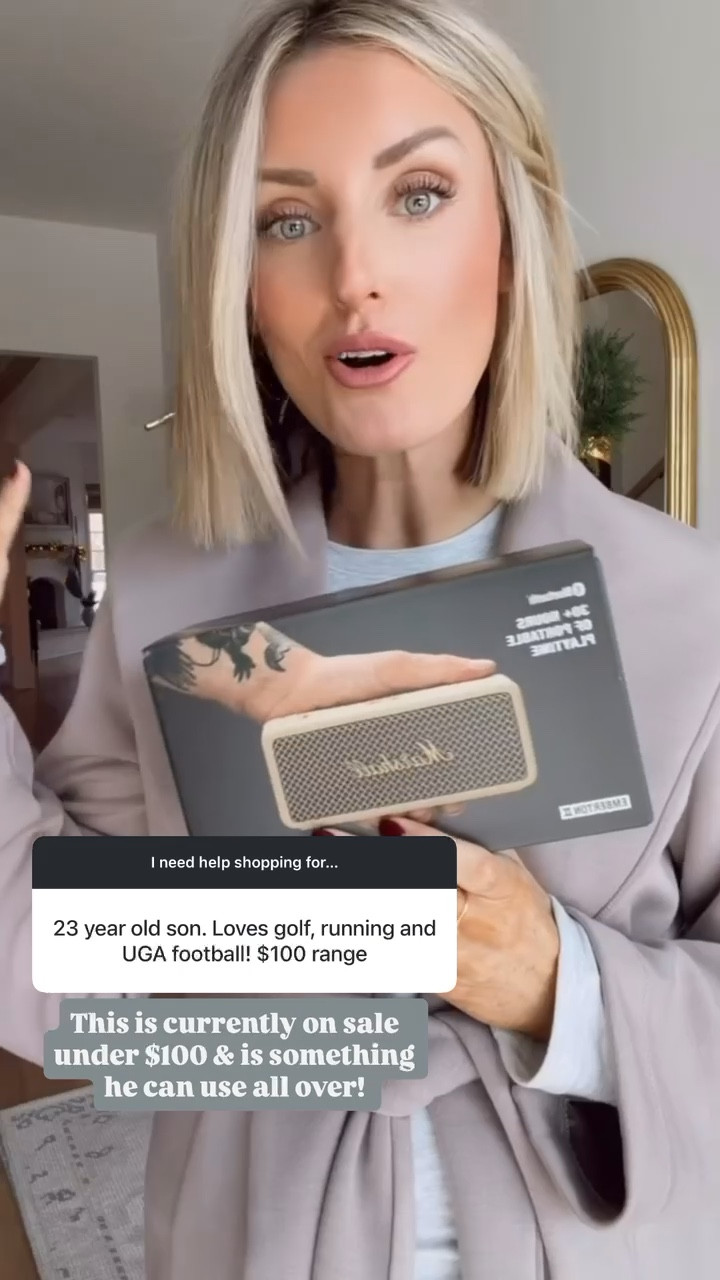 I think a portable speaker is a great gift for a boy in their 20s! I love the vintage look of this one! On sale for under $100!

Loverly Grey, gift ideas, gift ideas for college boy, gift ideas for son 

#LTKGiftGuide #LTKFindsUnder100 #LTKMens