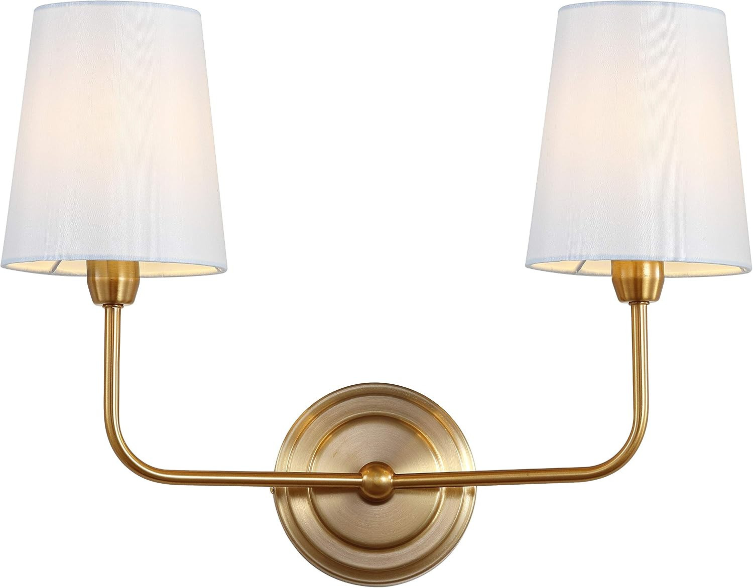 Safavieh SCN4015A Ezra Brass Gold 2-Light Wall (LED Bulbs Included) Sconce | Amazon (US)