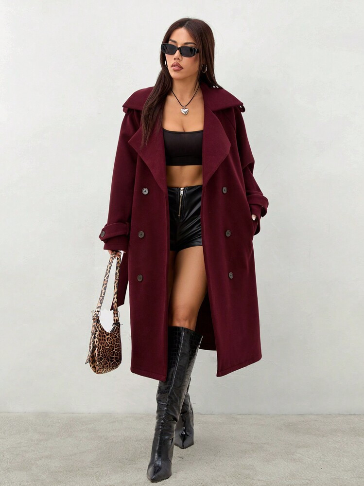 SHEIN PETITE Women's Plush Fake Fur Jacket, Short, Warm, Suitable For Autumn And Winter | SHEIN