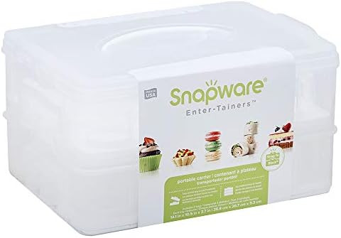 Snapware Snap 'N Stack | Portable Storage Carrier with Lid for Desserts | 14.1 x 10.5 Inch Clear ... | Amazon (US)