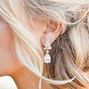 Teardrop Bridal Earrings  Wedding Jewelry for Brides  April | Etsy | Etsy (US)