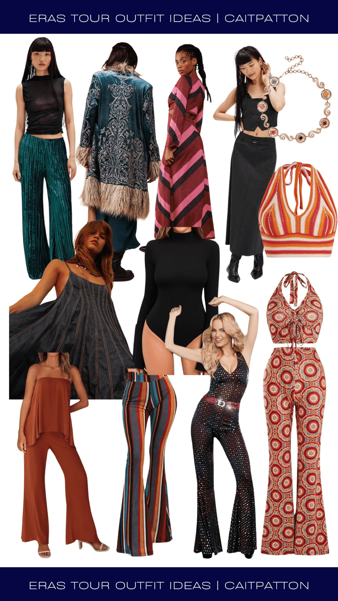 Midnights eras tour outfits, midnights eras tour outfit, midnights era outfit, midnights era, midnights album, midnights Taylor swift, midnights eras outfit, midnights outfits, midnights Taylor swift outfit, eras tour outfit, eras tour outfit idea, Taylor swift outfit idea, Taylor swift outfit, retro outfit, 70s outfit, crochet top, denim dress, retro jacket, velvet pants, retro belt, 70s set, retro set

#LTKStyleTip #LTKFindsUnder100 #LTKFindsUnder50