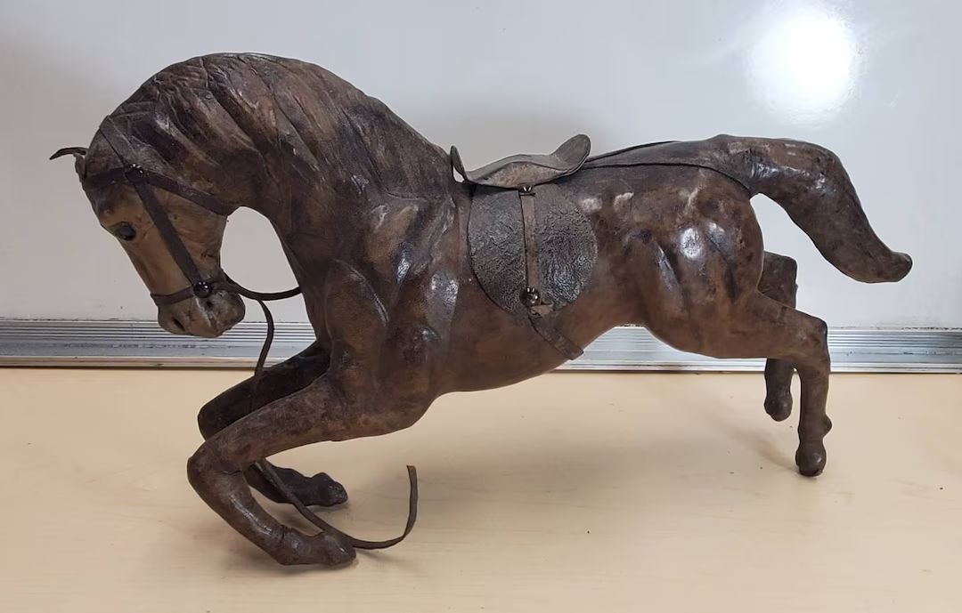 Large Leather USA Made Horse Figurine. Free Shipping - Etsy | Etsy (US)