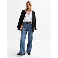 New Look Adalae High Waisted Wide Leg Jeans - Blue | Very (UK)