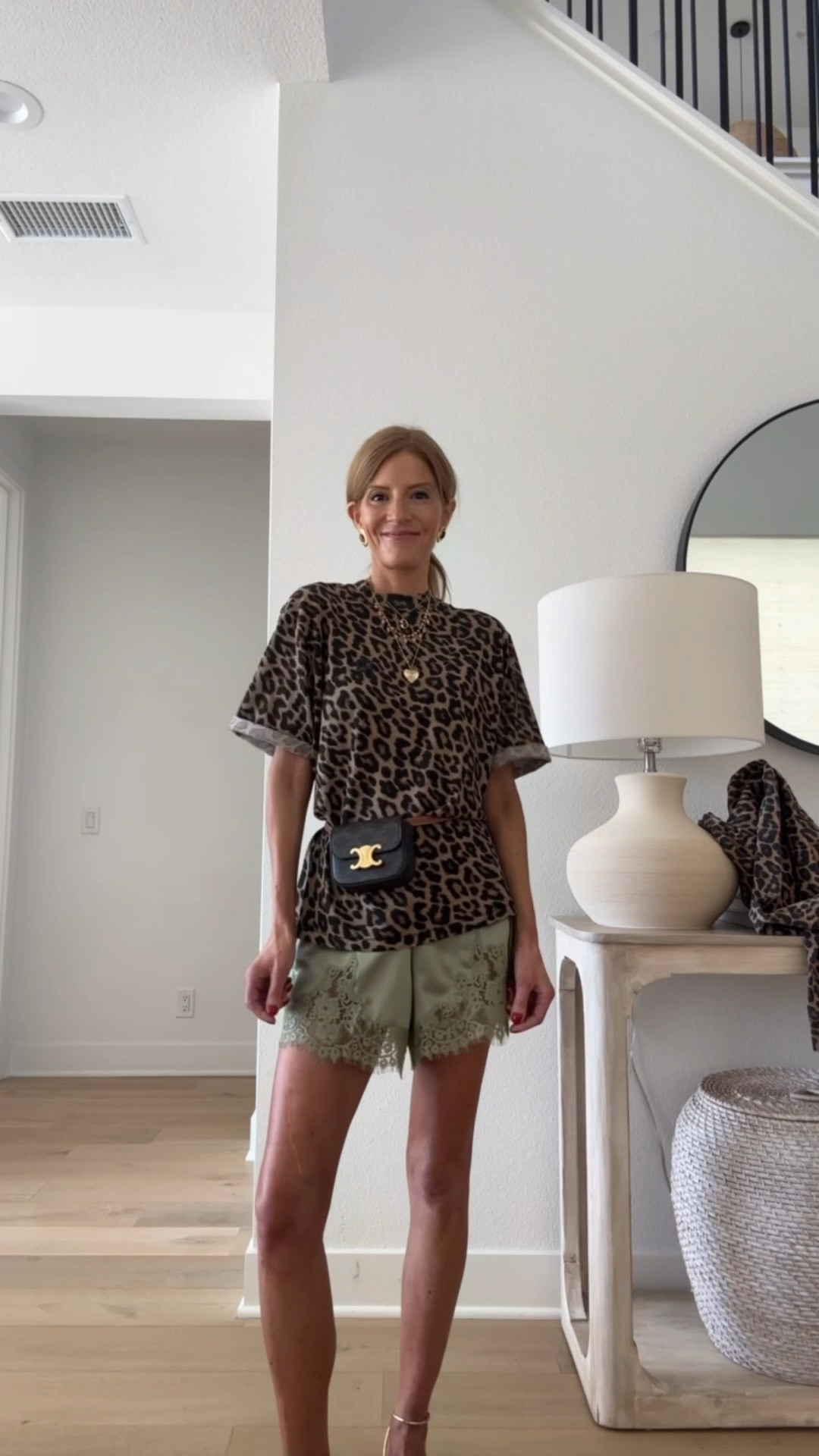 Leopard tee and lace trime shorts. Casual, comfy on the go!
Xs in both

#LTKSeasonal #LTKOver40 #LTKNYFW