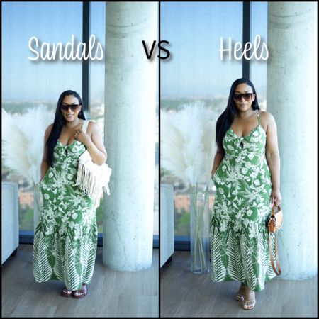 Love Summer Dresses that I can style with both heels and flats. 
💚 Dress: Size Medium 
💚 Flat Sandals: Size 8.5
💚 Heel Sandals: Size 8.5

#LTKFindsUnder50 #LTKMidsize #LTKOver40