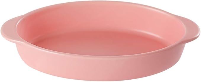 Pink Small Ceramics Oval Baking Dishes with Handle for Oven Ceramic Baking Pan Lasagna Casserole ... | Amazon (CA)
