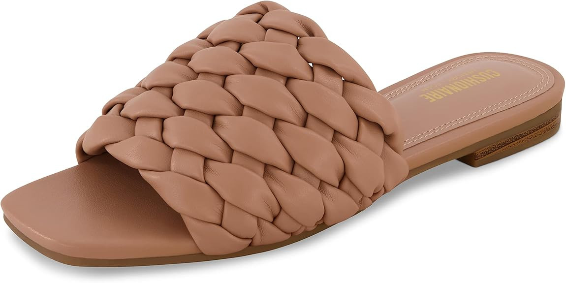CUSHIONAIRE Women's Aramis woven slide sandal +Memory Foam, Wide Widths Available | Amazon (US)