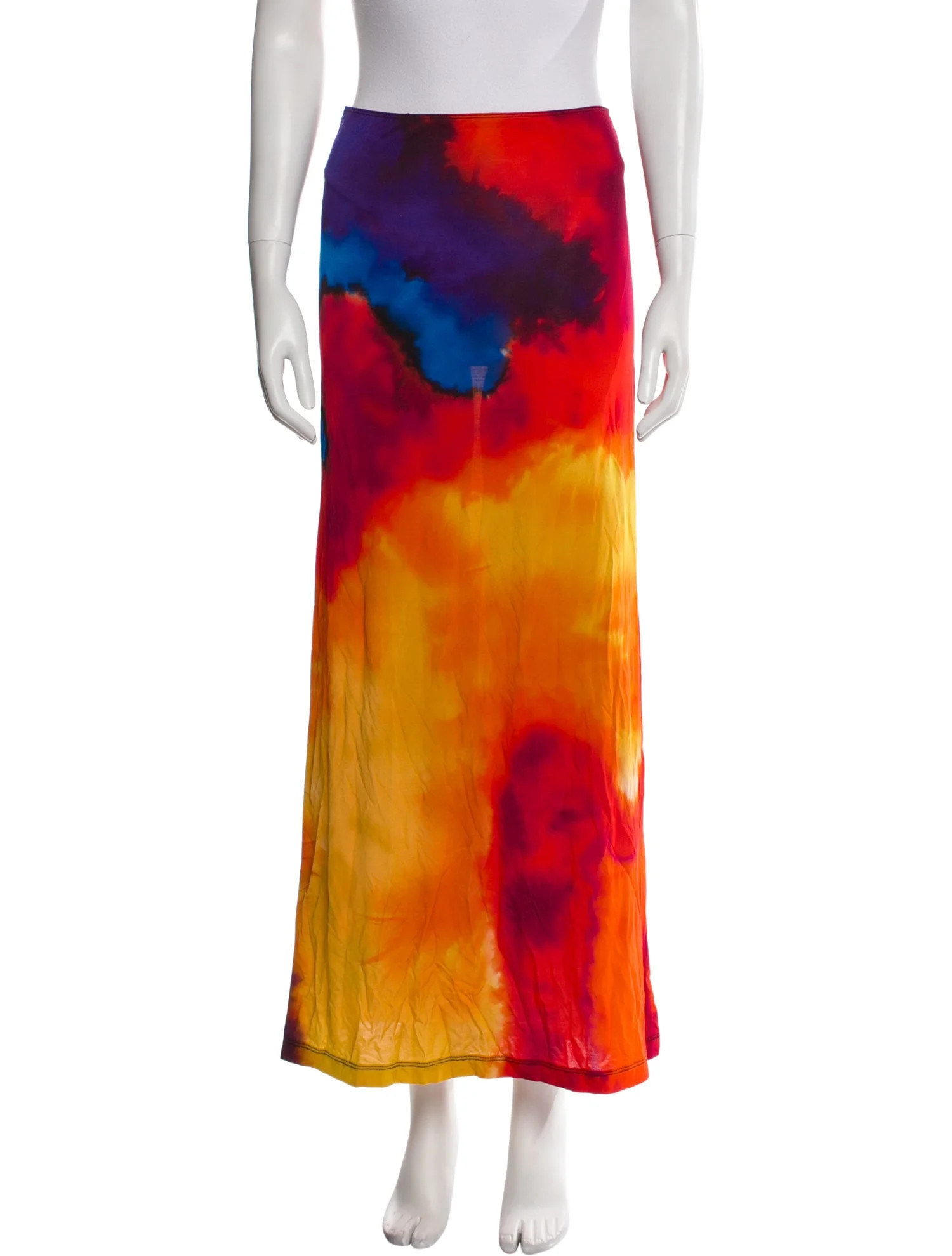 Paco Rabanne Tie-Dye Print Midi Length Skirt - Red Skirts, Clothing - WPC36038 | The RealReal | The RealReal