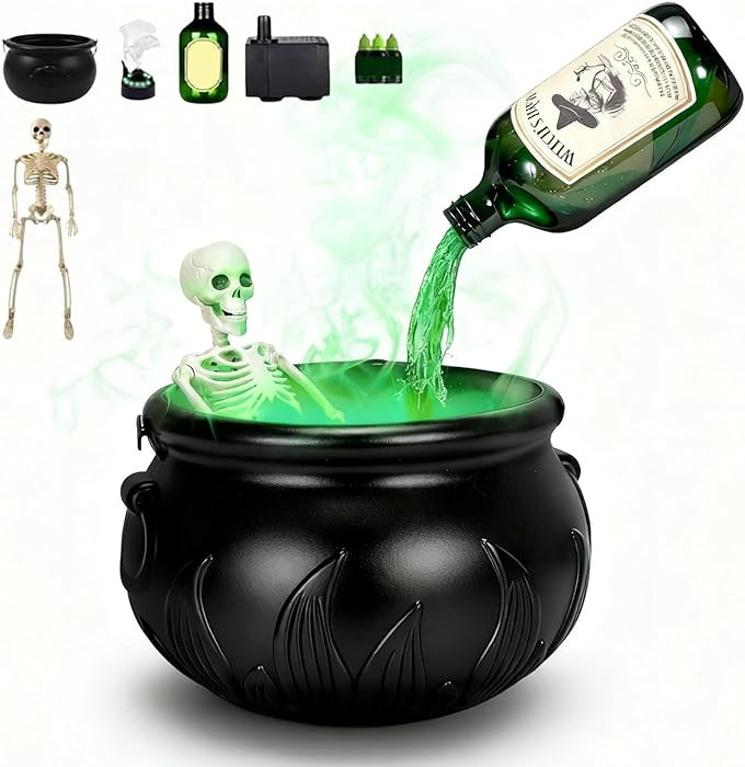 Halloween Decorations Indoor - Cauldron Halloween Decor with Magic Floating Potion Bottles and Di... | Amazon (US)