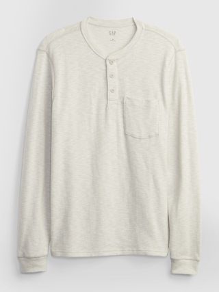 Marled Henley Long Sleeve T-Shirt | Gap (US)