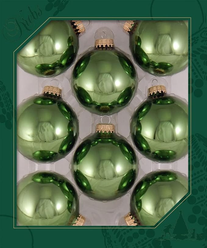 Glass Christmas Tree Ornaments - 67mm / 2.63" [8 Pieces] Designer Balls from Christmas By Krebs S... | Amazon (US)