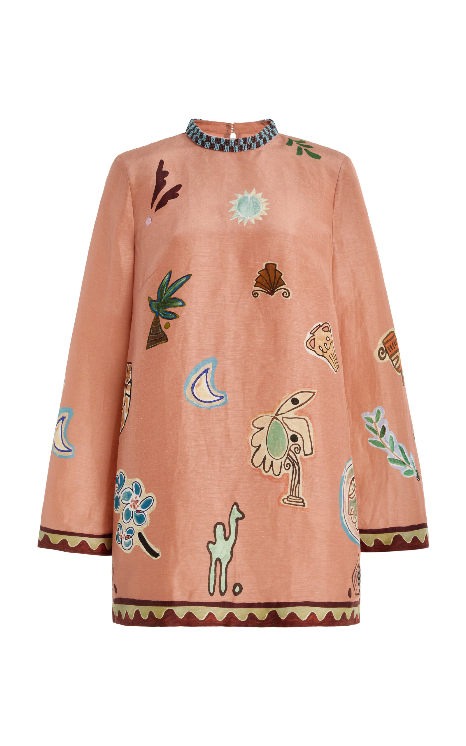 Laurence Linen-Silk Mini Dress | Moda Operandi (Global)