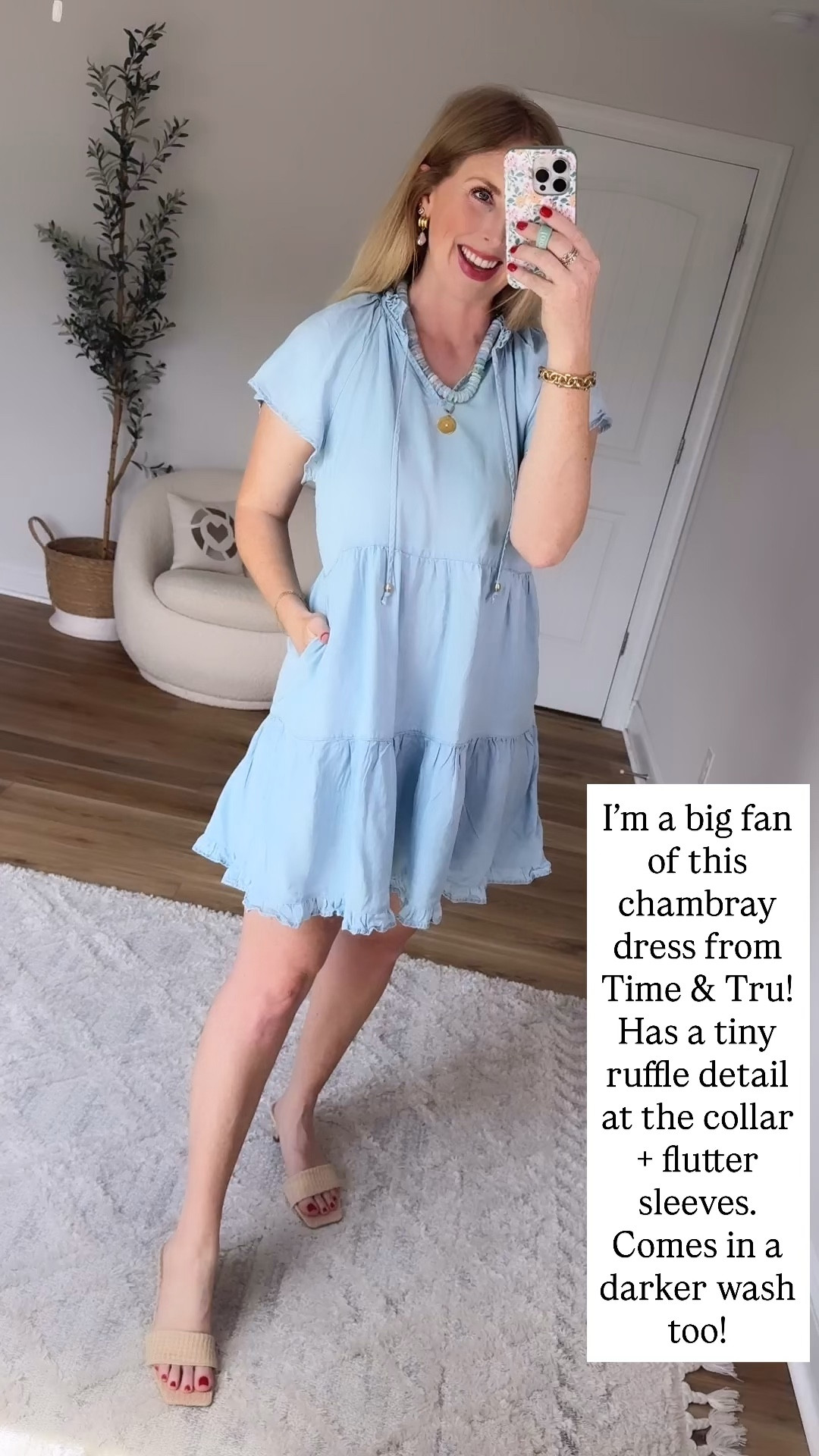 Walmart try on, time and tru, chambray dress

#LTKootd #LTKmomlife