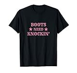 Country Music Funny Cowboy Boots Need Knockin' T-Shirt | Amazon (US)