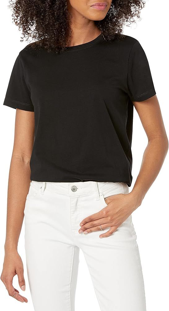 The Drop Women's Courtney Short-Sleeve Tiny Crew-Neck Jersey T-Shirt | Amazon (US)