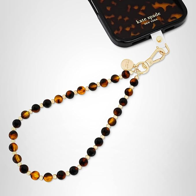 kate spade new york Phone Charm - Detachable Anchor Card Cell Phone Lanyard - Tortoise Bead | Amazon (US)