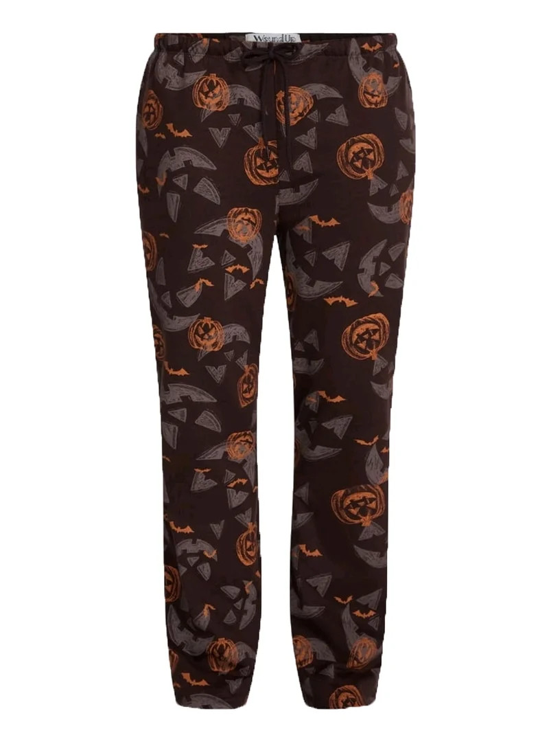 Women's Halloween Pumpkins Black Graphic Wide Leg Jogger Pants - XL | Walmart (US)