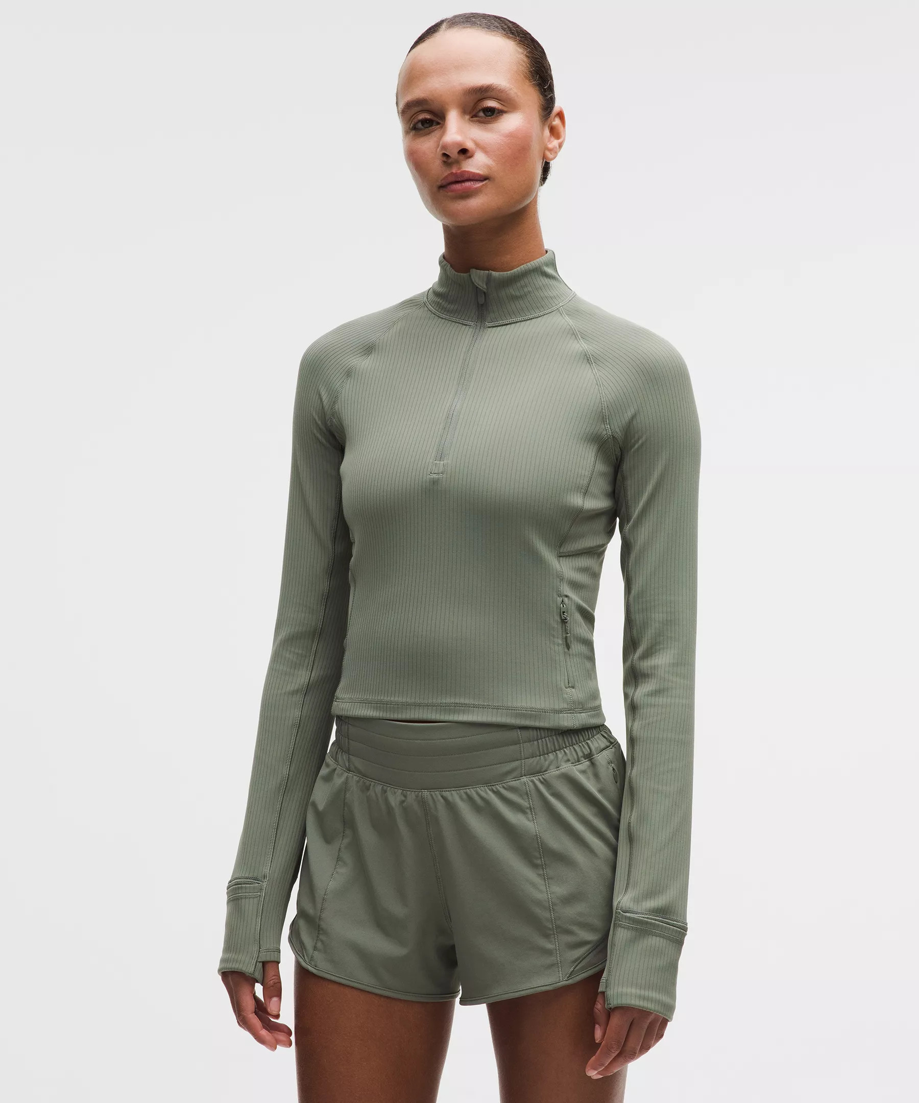 It's Rulu Ribbed Cropped Half Zip | Lululemon (US)
