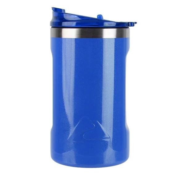 Ozark Trail 16oz Ceramic Lined Stainless Steel Can Tumbler with 2-in-1 Lid,Patriotic blue | Walmart (US)