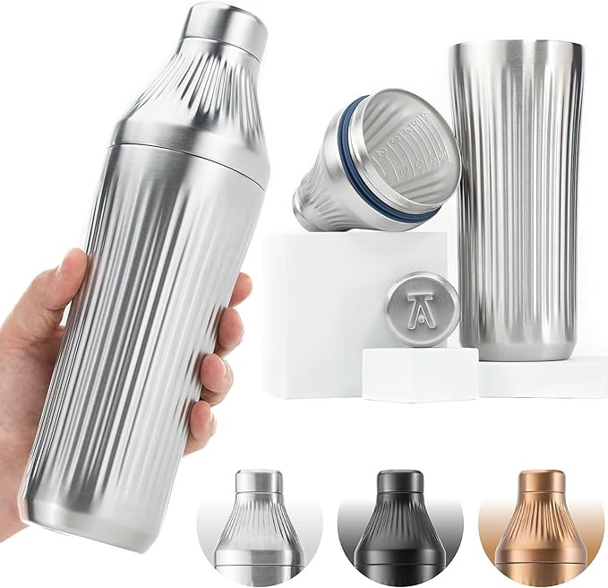 Diamond Edition Hybrid Cocktail Shaker Set - Premium Vacuum Insulated Stainless Steel, 28 oz, Inc... | Amazon (US)