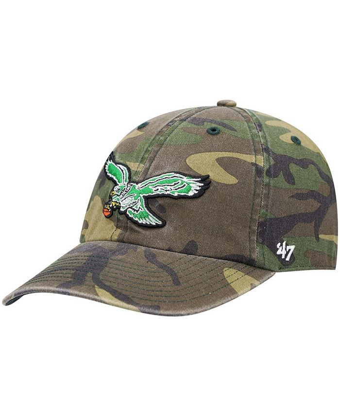 Men's Camo Philadelphia Eagles Woodland Clean Up Adjustable Hat | Macys (US)