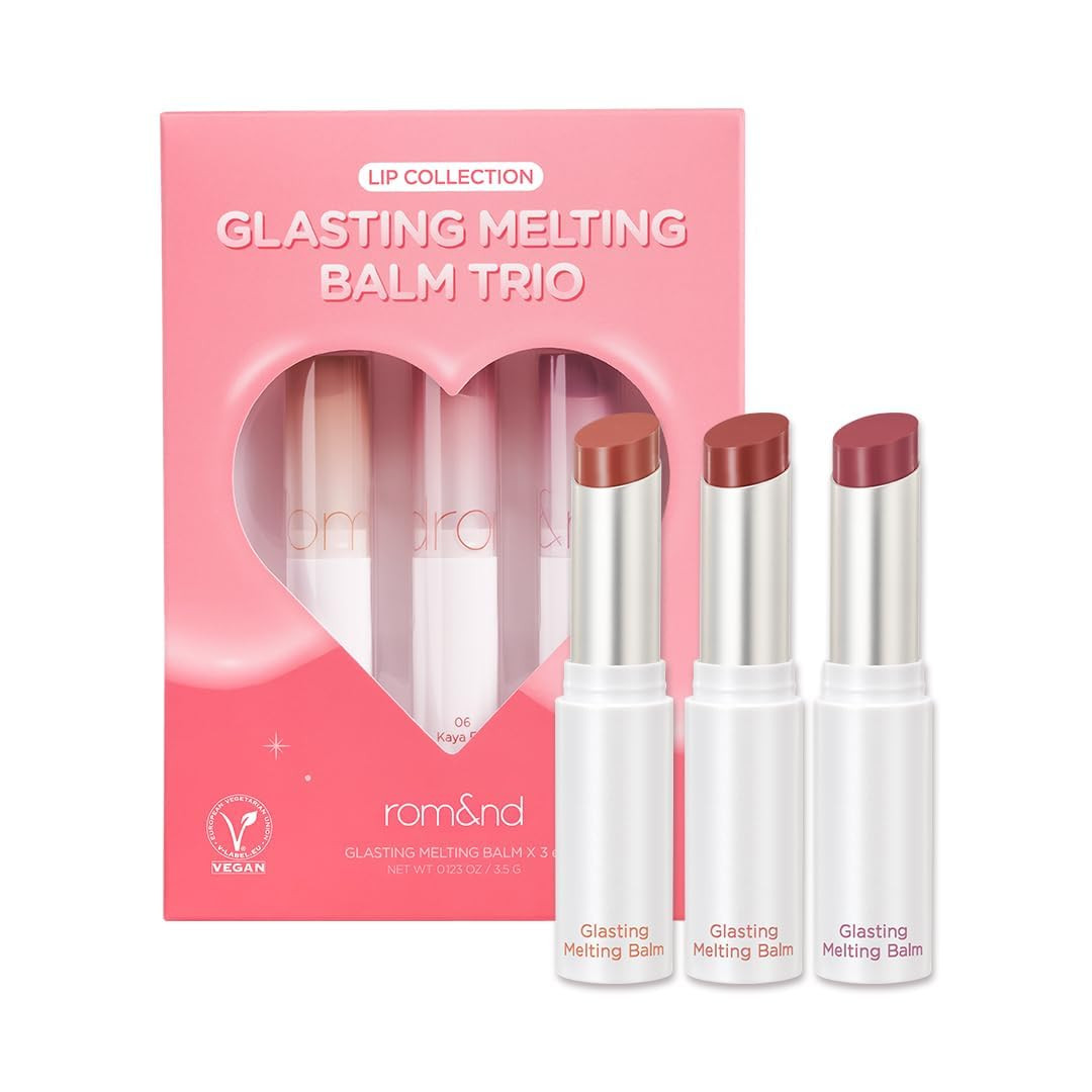rom&nd Glasting Melting Balm Trio | Hydrating Lip Balm Set for Crystal Shine & Vivid Daily Colors... | Amazon (US)