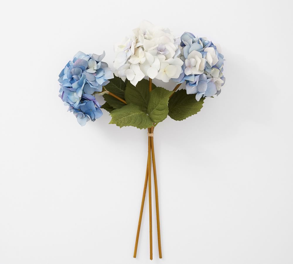 Faux Hydrangea Bundle - Blue | Pottery Barn (US)