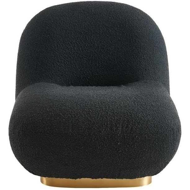 Liam Black Boucle Fabric Accent Chair - Walmart.com | Walmart (US)