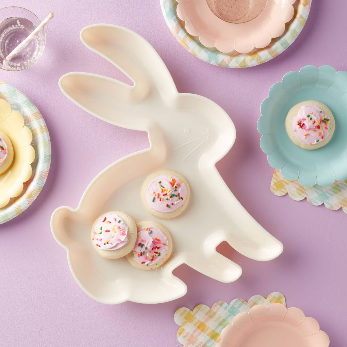 Easter Bunny Shaped Plastic Serving Tray - Spritz™ | Target