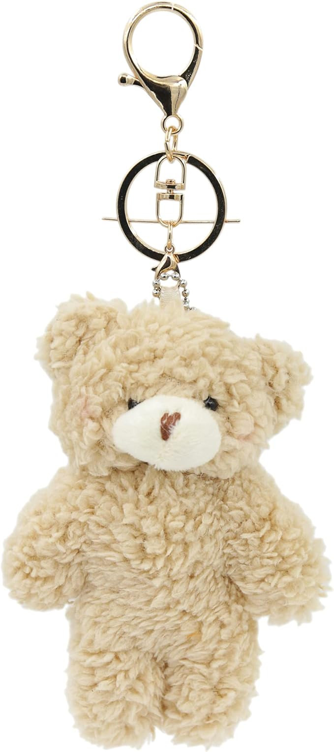 Bear Plush Keychain Toys for Kids with Purple Heart 5" Inch Stuffed Teddy Plushie Backpack Purse ... | Amazon (US)
