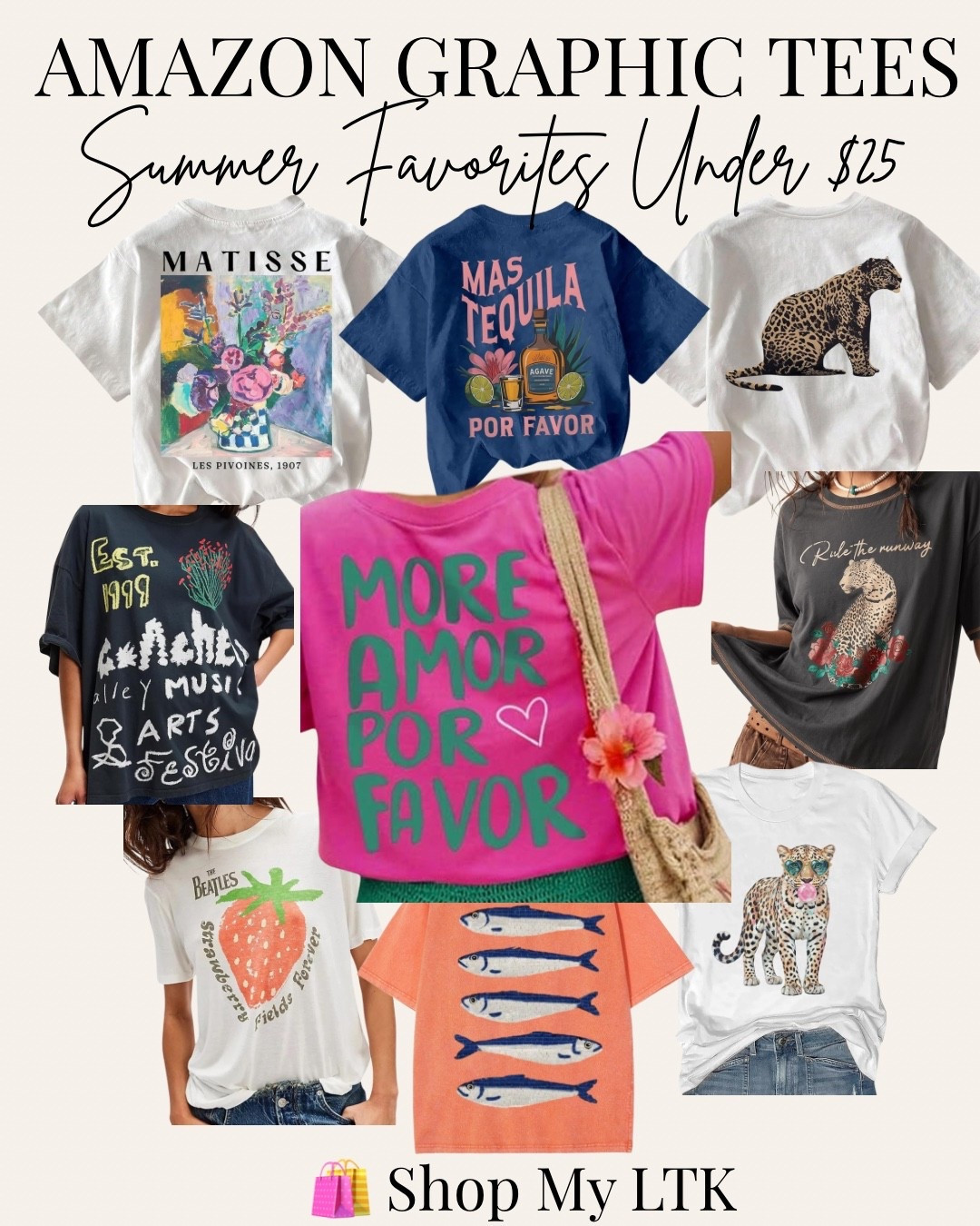 Amazon Tee Favorites🤩

Graphic tees are one of my favorite ways to add personality to an outfit! 💕

I rounded up some of the cutest Amazon graphic tees for summer—from leopard prints and florals to coastal-inspired graphics and fun statement tees. These are easy to style with denim shorts, white jeans, skirts, and sandals for an effortless everyday look.

✨ Affordable finds
✨ Easy everyday style
✨ Perfect for summer
✨ Amazon favorites you’ll wear on repeat

🛍️ Shop all my favorites in LTK and follow for daily Amazon finds, affordable fashion, and elevated style for less!

#LTKStyle #LTKFashion #LTKFinds #AmazonFashion #AmazonFinds #GraphicTees #GraphicTeeStyle #SummerFashion #FashionOver50 #GenXStyle #AffordableFashion #CasualStyle #EverydayFashion #SummerOutfits #AmazonDeals #StyleInspiration #LookForLess #FashionFavorites #LTKCreator #ShopLTK

#LTKU #LTKSaleAlert #LTKmomlife