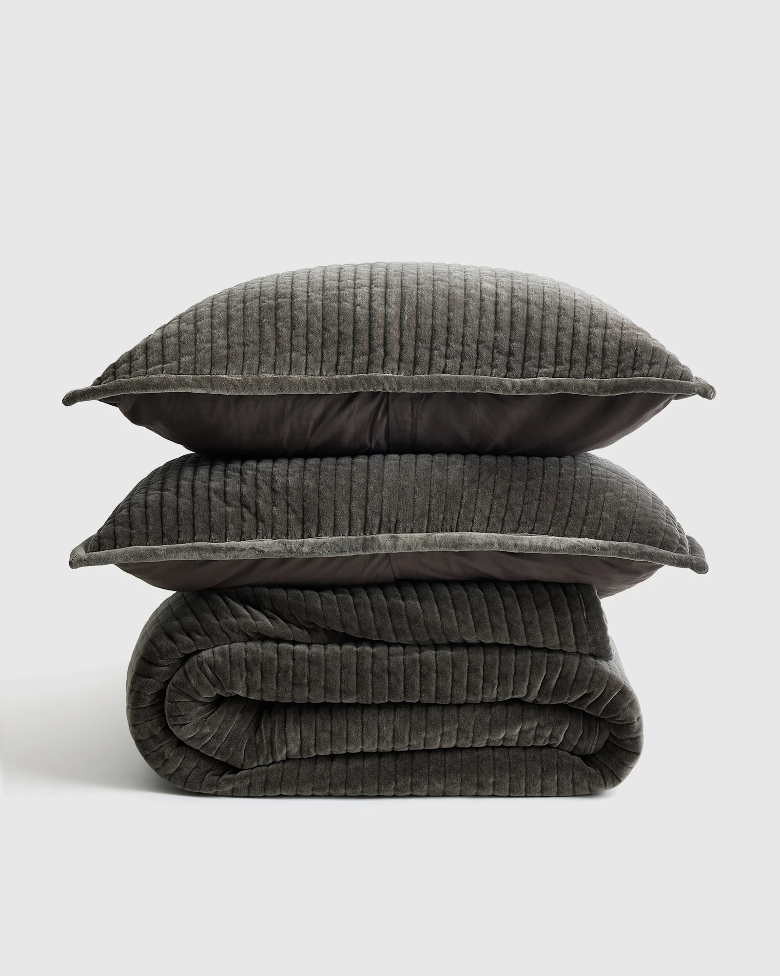 Cotton Velvet Channel Quilt Set | Quince