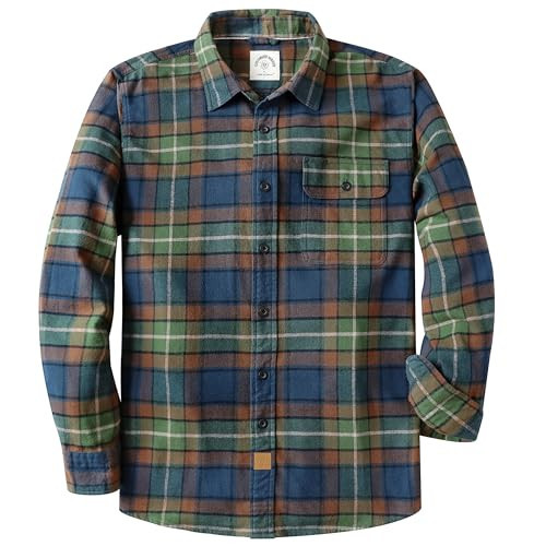 Dubinik®Mens Flannel Shirts Long Sleeve Flannel Shirt for Men Warm Casual Soft Cotton Button Down Plaid Mens Flannel Shirt | Amazon (US)