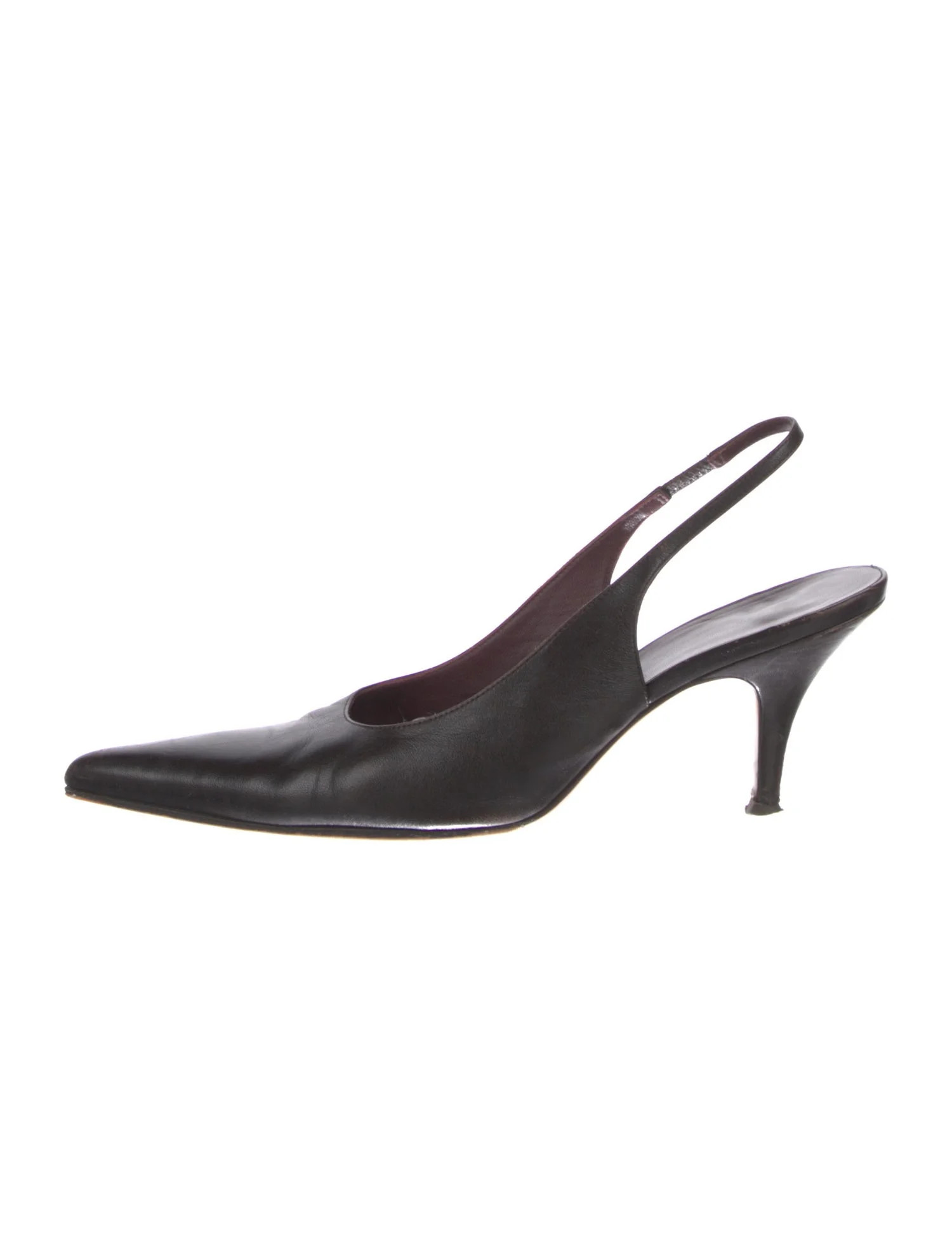 Sling Point Leather Slingback Pumps | The RealReal