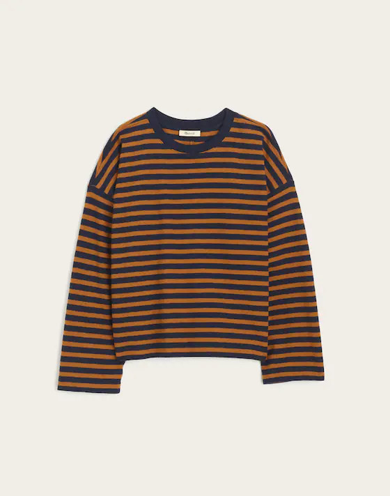 Easy Crewneck Long-Sleeve Tee in Sunday Slub | Madewell
