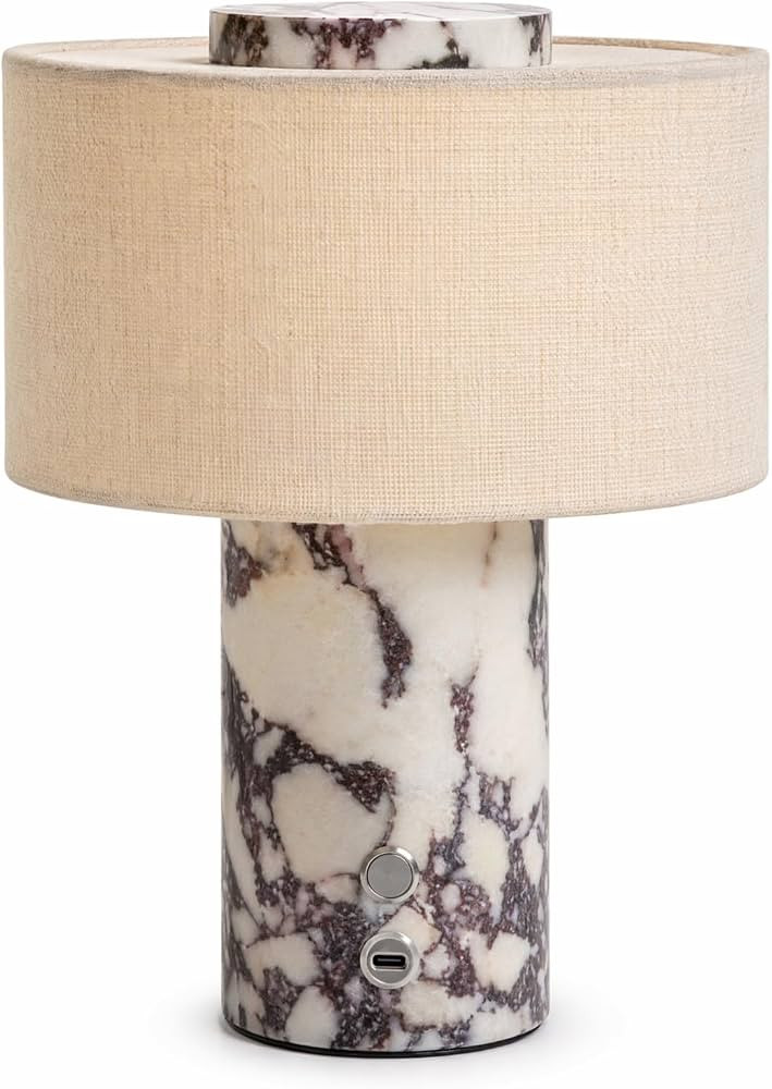 Luxury Marble Rechargeable Touch Table Lamp,Calacatta Viola Lamp Fixture | Amazon (US)