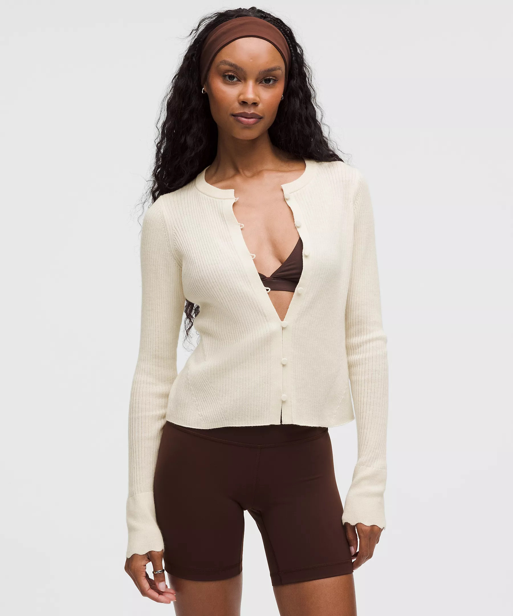 Cashmere Scalloped Cuff Cardigan | Women's Sweaters | lululemon | Lululemon (US)
